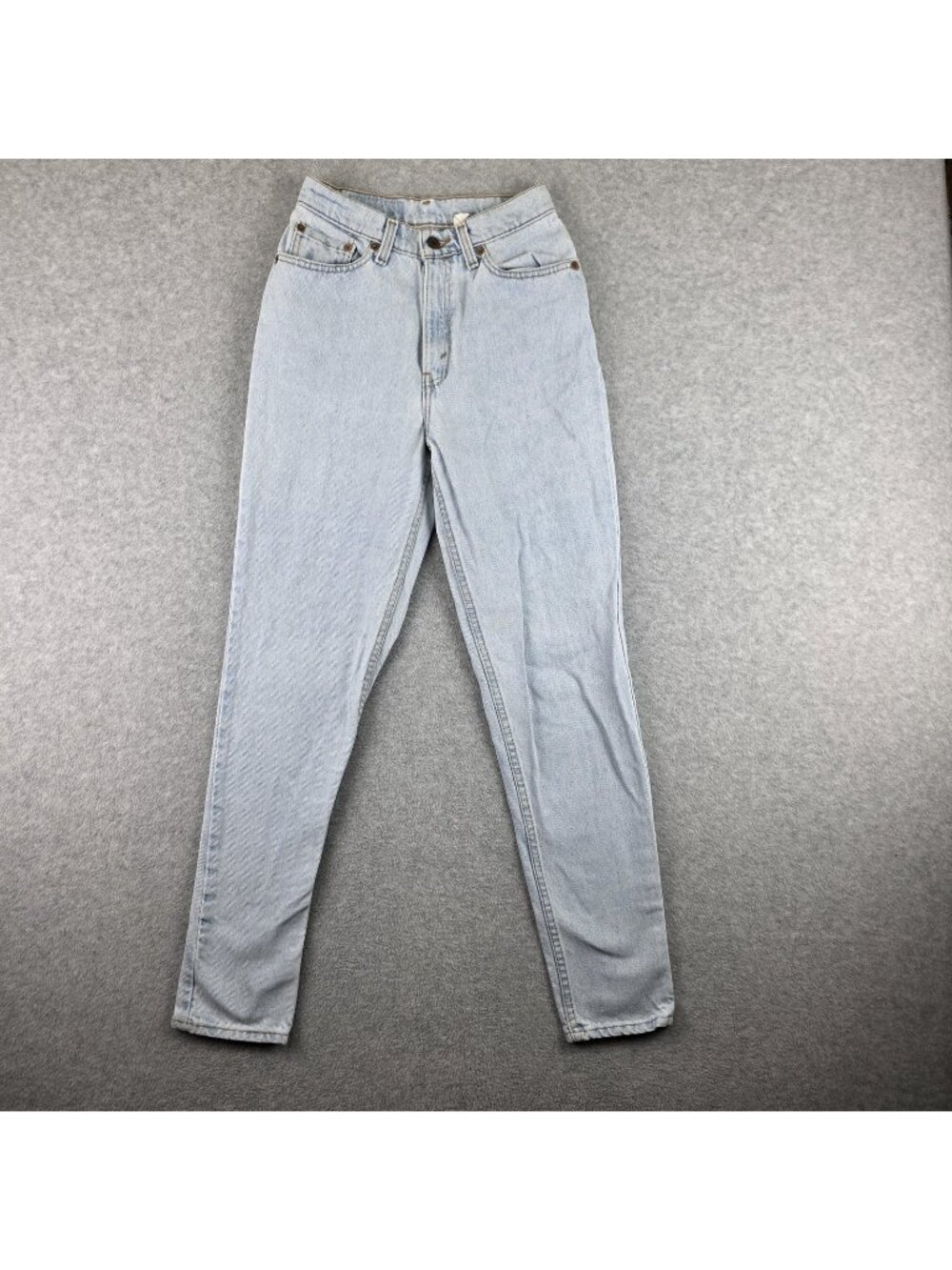 Vintage Levis 512 Jeans Womens 24x31 Light Wash Slim Taper USA Made Mom Jeans